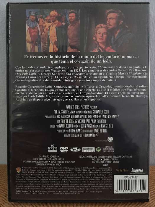El Talisman - King Richard and the Crusaders Sir Walter Scott's The Talisman (DVD)
