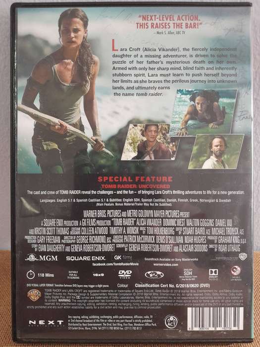Tomb Raider - Alicia Vikander (DVD)