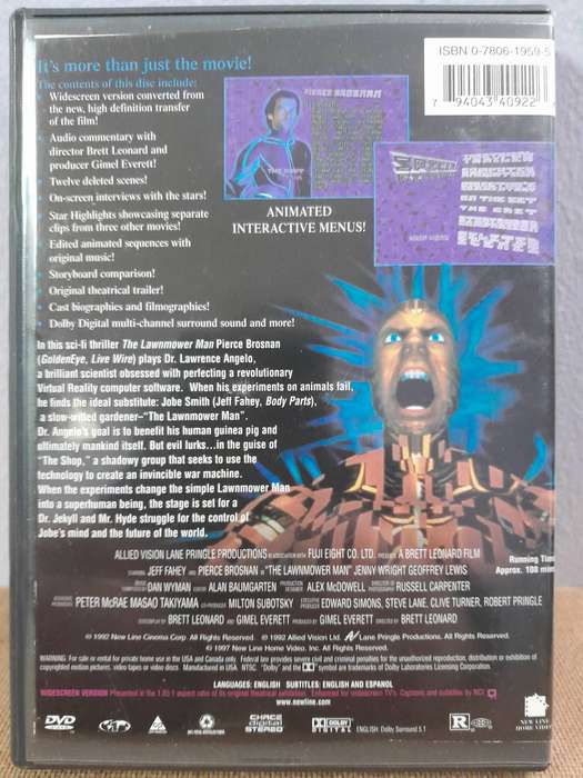 The Lawnmower Man - Jeff Fahey & Pierce Brosnan (DVD) Region 1