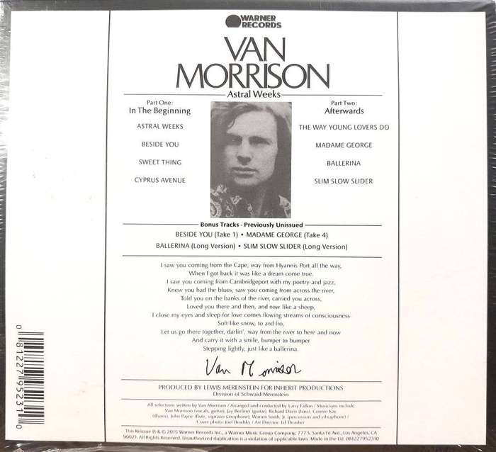 Van Morrison - Astral Weeks (CD) New