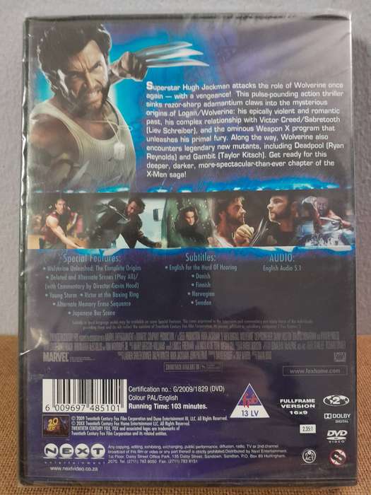 X-Men Origins - Wolverine - Hugh Jackman (DVD) New