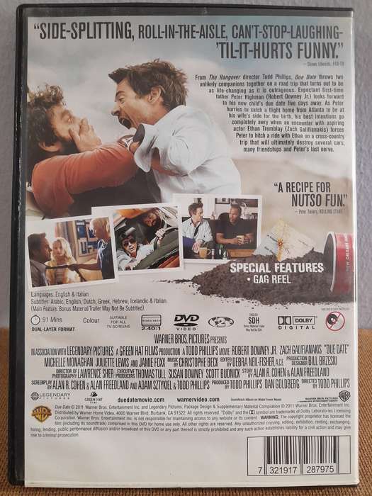Due Date - Robert Downey Jr. & Zach Galifianakis (DVD)