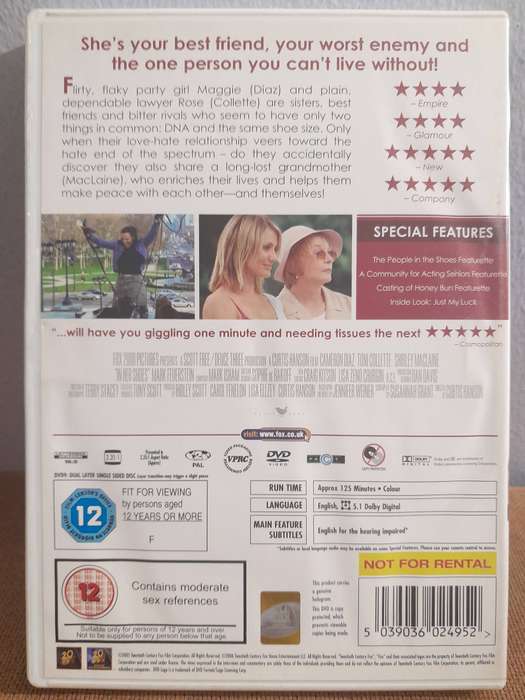 In Her Shoes - Cameron Diaz & Toni Collette (DVD)
