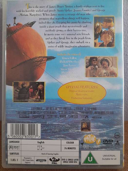 James and the Giant Peach - Roald Dahl - Widescreen (DVD)