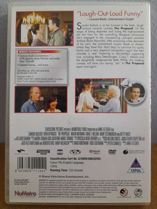 The Proposal - Sandra Bullock & Ryan Reynolds (DVD)