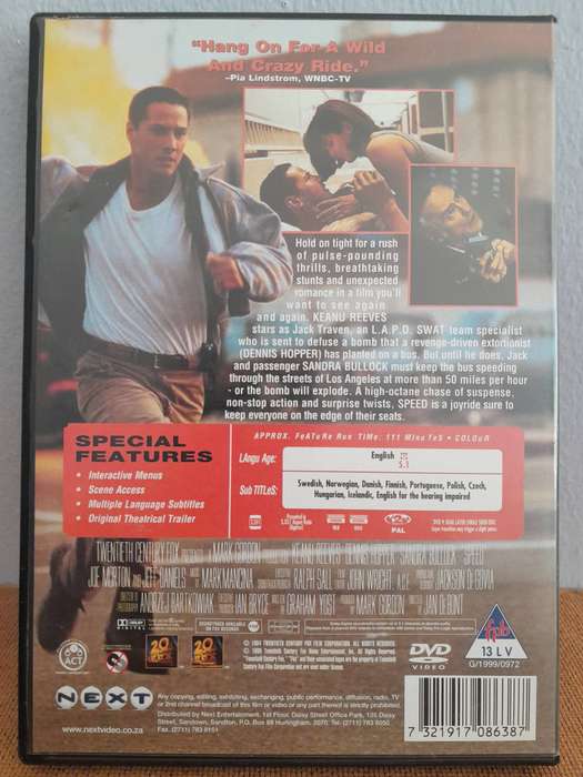 Speed - Keanu Reeves & Dennis Hopper (DVD)