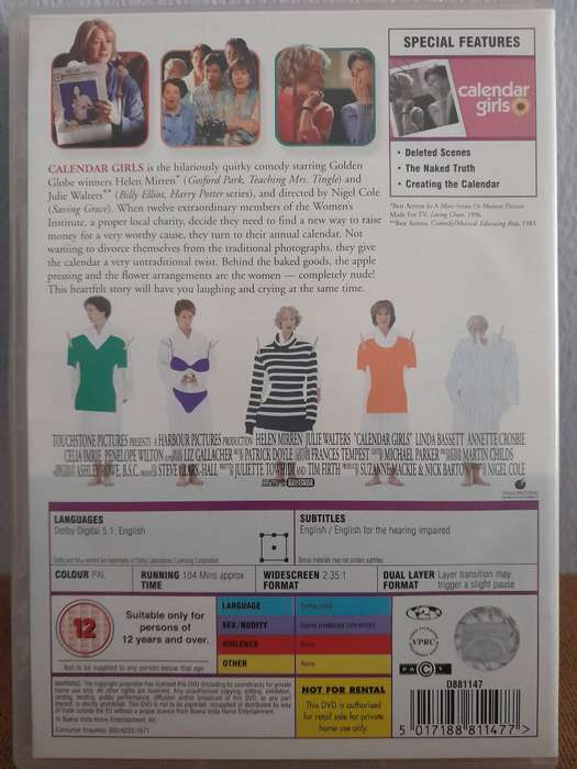 Calendar Girls - Helen Mirren (DVD)