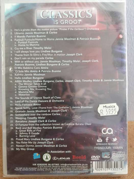 Classics is Groot - The Concert 2016 (DVD) New