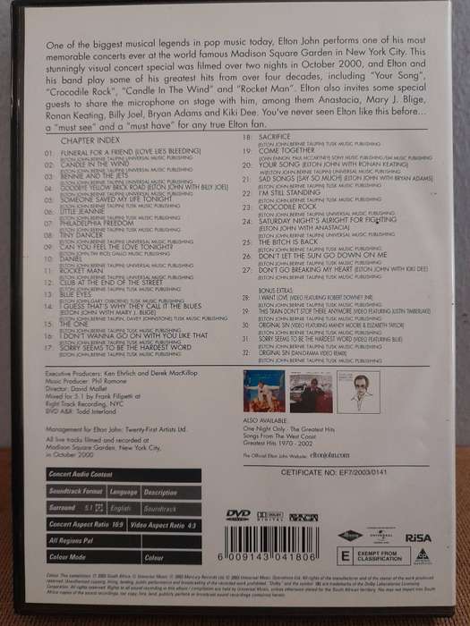 Elton John - Greatest Hits - One Night Only (MUSIC DVD)