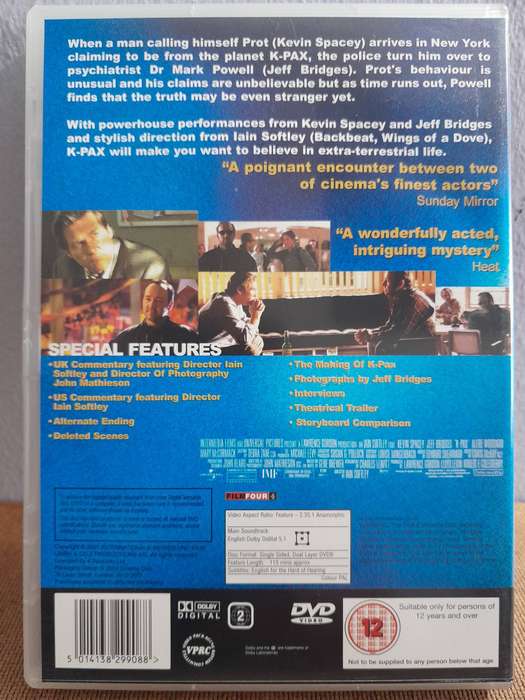 K-Pax - Kevin Spacey & Jeff Bridges (DVD)