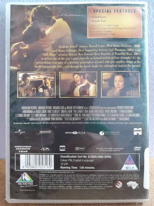 Cinderella Man - Russell Crowe & Renee Zellweger (DVD)