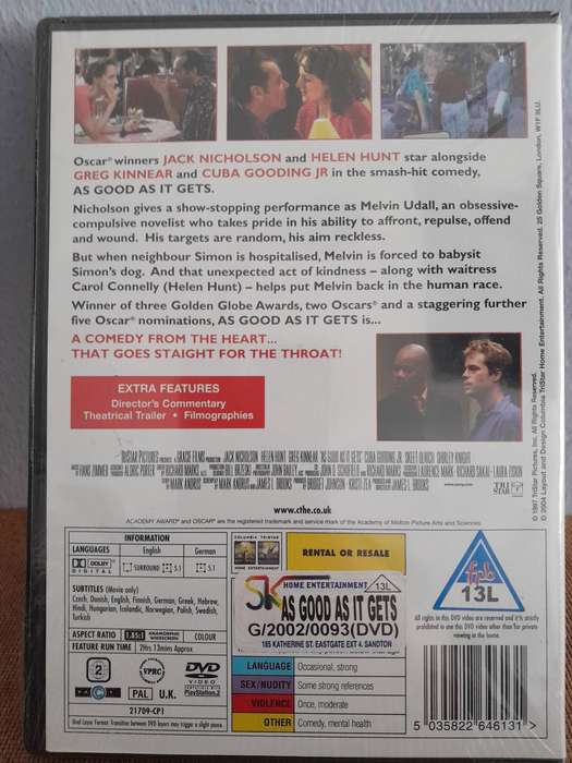 As Good As It Gets - Jack Nicholson (DVD)