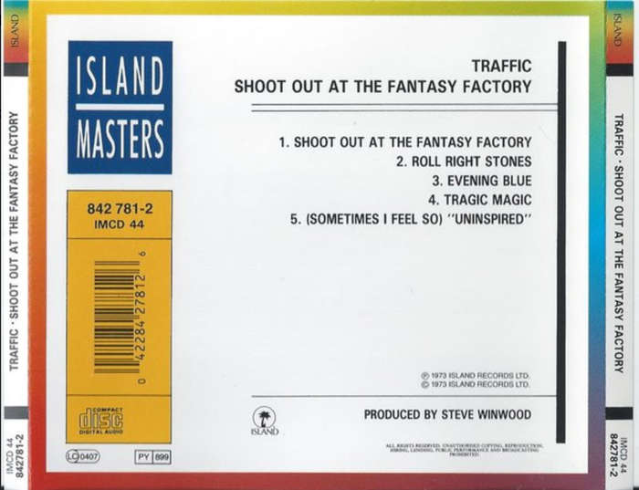 Traffic - Shoot Out At The Fantasy Factory CD
