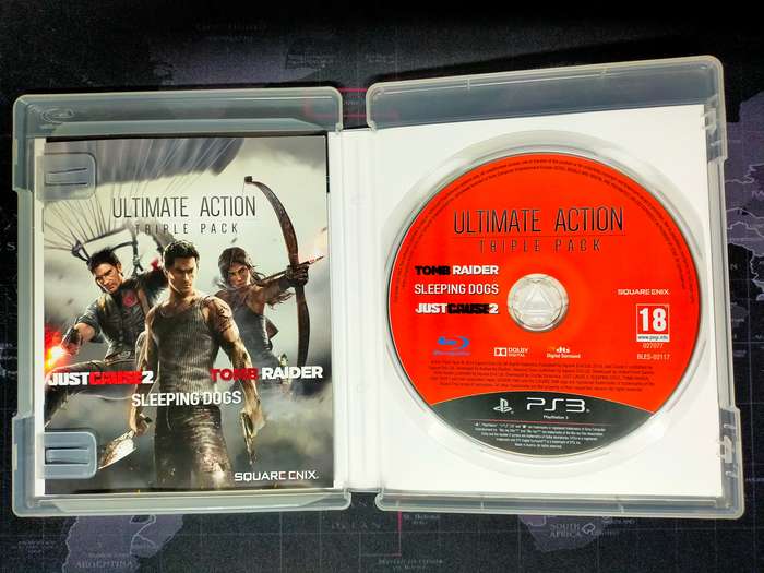 Ultimate Action Triple Pack - Just Cause 2, Sleeping Dogs & Tomb Raider -PS3 / PlayStation 3