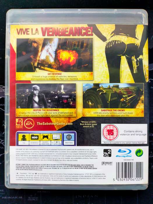 The Saboteur PS3 / PlayStation 3