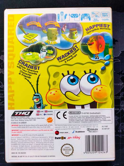 SpongeBob's Truth or Square Nintendo Wii (Rare)