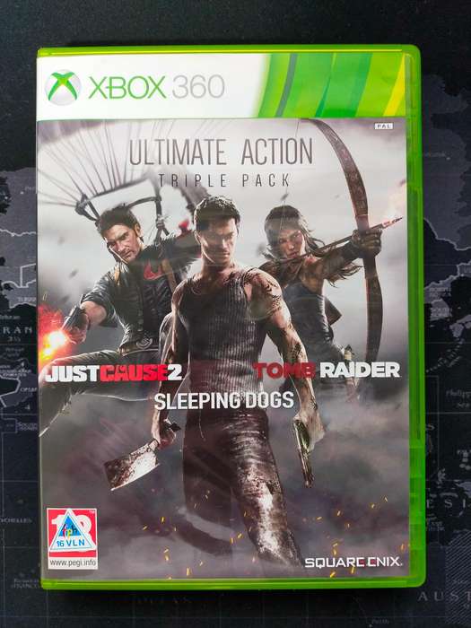 Ultimate Action Triple Pack - Just Cause 2, Sleeping Dogs & Tomb Raider - Xbox 360
