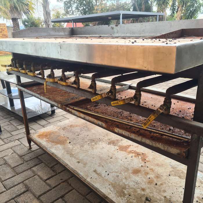 12 Burner Commercial Freestanding Stainless Gas Braai Flame Grill