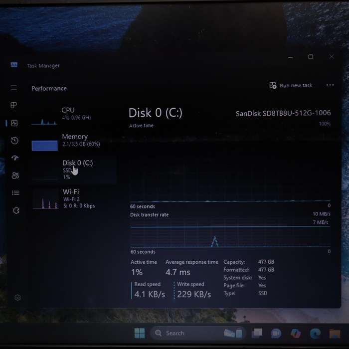 Asus Notebook X550CA Core i5 - 1.8GHz 500GB SSD 4GB RAM 15.6 Inches