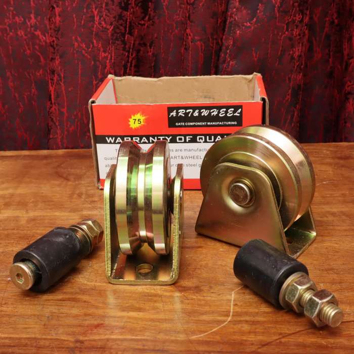 2 Pcs 80MM Gate Wheel Set - 800Kg Load