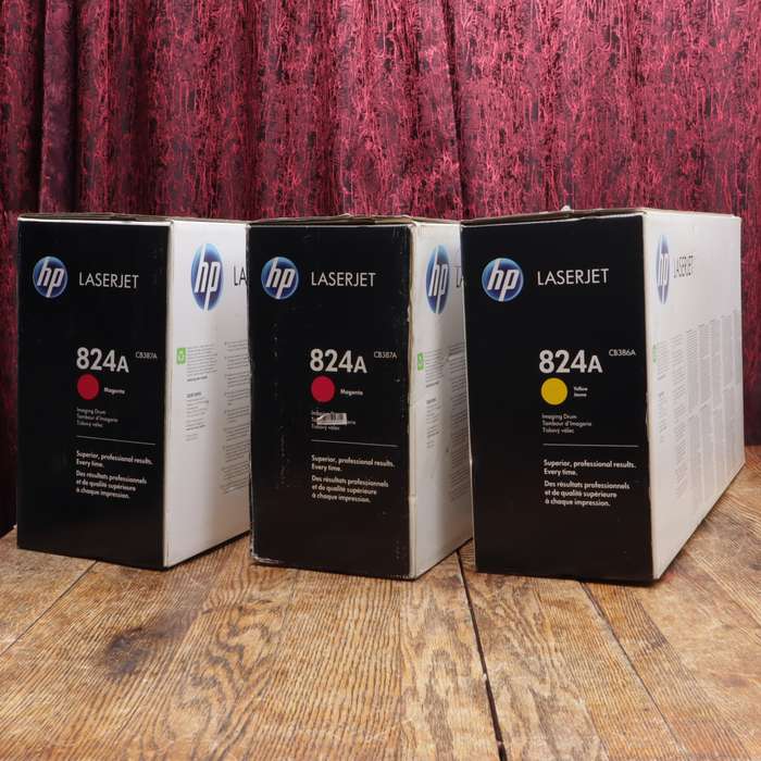 Assorted HP 824A Imaging Drums For HP LaserJet CP6015, CM6030 mfp, CM6040 mfp