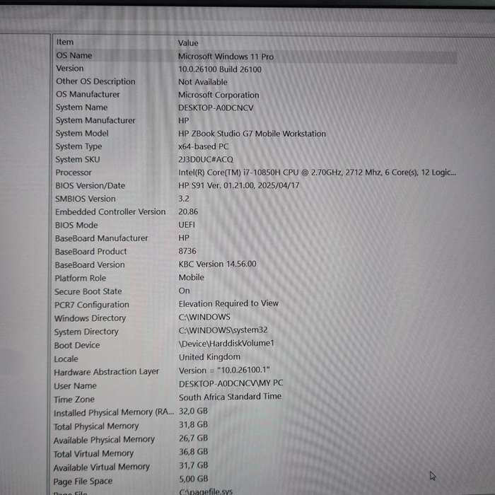 HP ZBook Studio G7 Mobile Workstation 6-Core 10th Gen i7 32GB RAM 500GB SSD NVIDIA® Quadro 4GB 15.6"