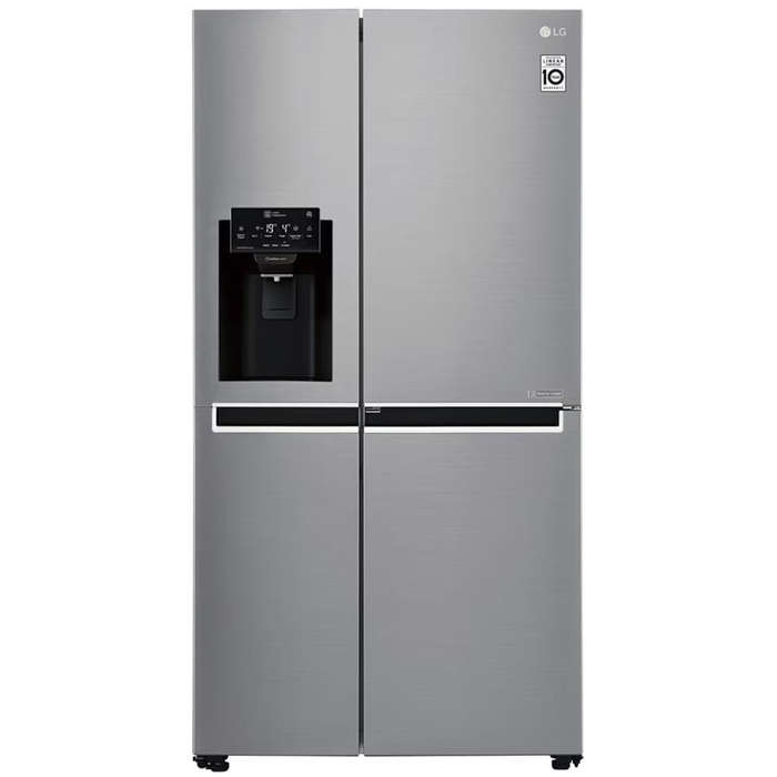 LG 601L Platinum Silver Side by Side Refrigerator, Door-In-Door (Plumbed) - GC-J247SLUV