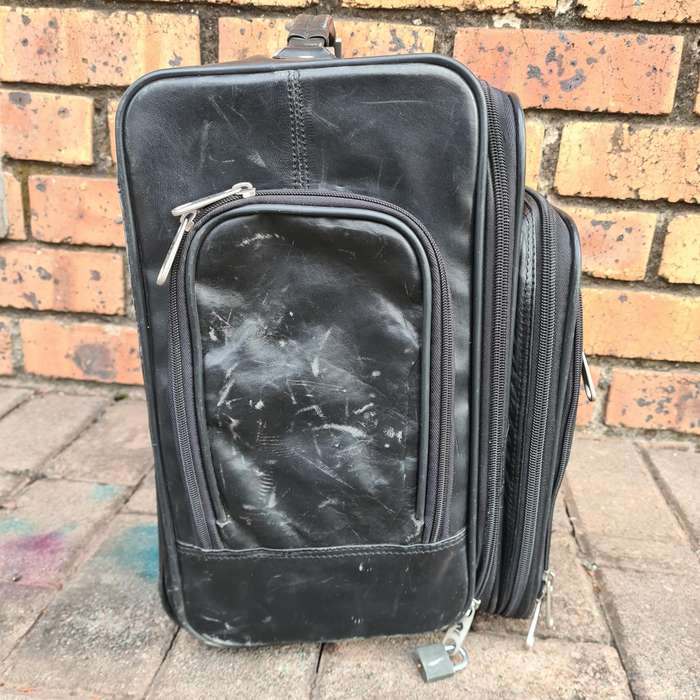 Ricardo Leather Carry-On Travel Bag with Rollers