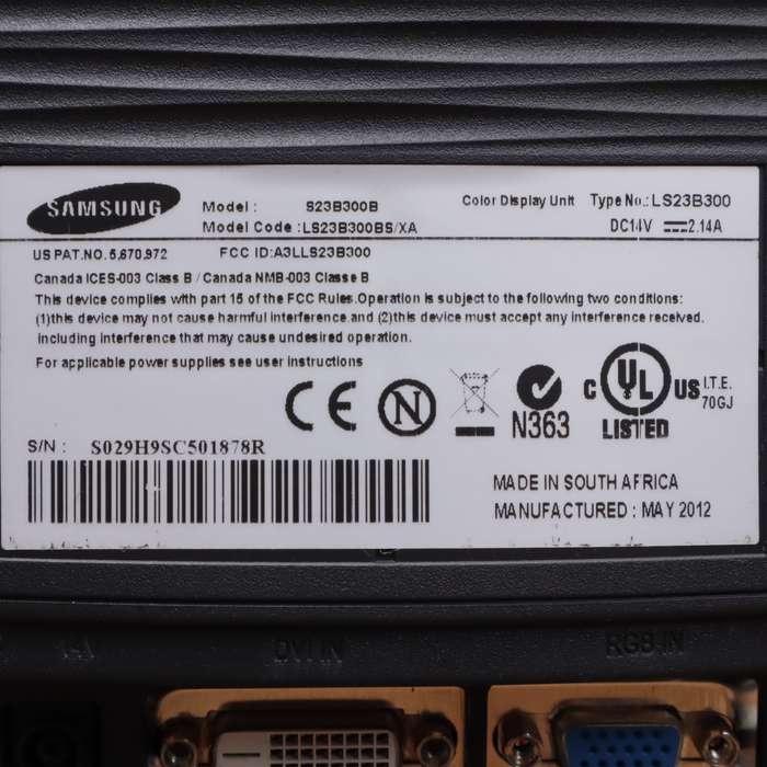Samsung SyncMaster 23" LED Monitor Display S23B300B FHD 1080p