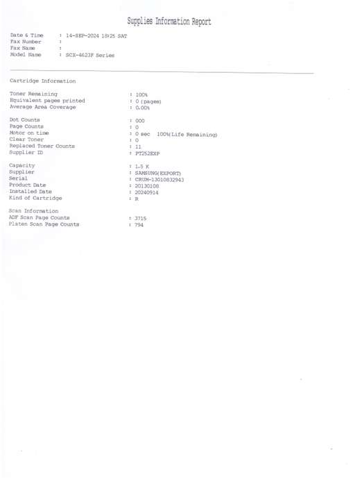 Samsung SCX-4623F A4 Monochrome All-In-One Laser Printer - Pre-Owned