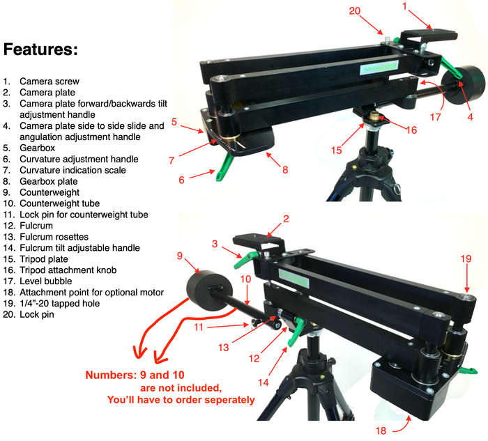 9.SOLUTIONS C-Pan Arm Camera Guide System 9.CPA1