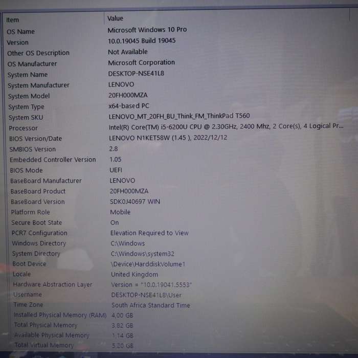Lenovo ThinkPad T560 Core i5 500GB HDD 2.3GHz 4GB RAM 15.6" Laptop