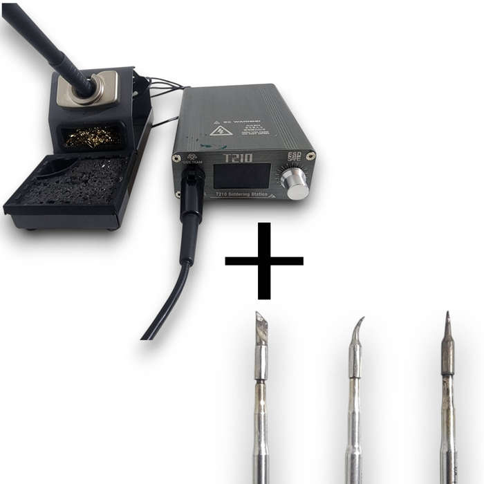 OSS Team T210 Soldering Station For Cell Phone & Electronic Repair  with 3 Soldering Tips_Used