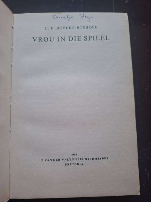 C.F Beyers-boshoff - Vrou in die spieel