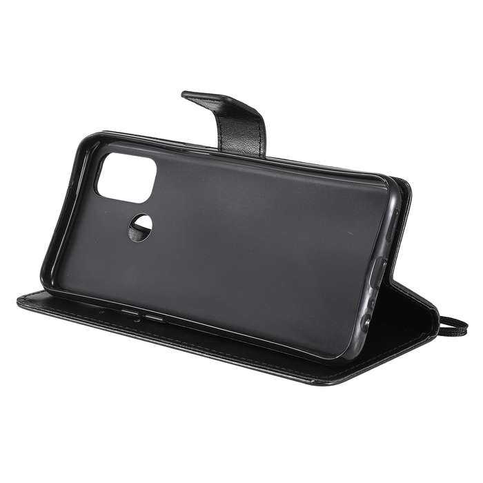 For OPPO A53 (2020) / A32 Tree Cat Print PU Leather Horizontal Flip Case with Holder, Card Slots