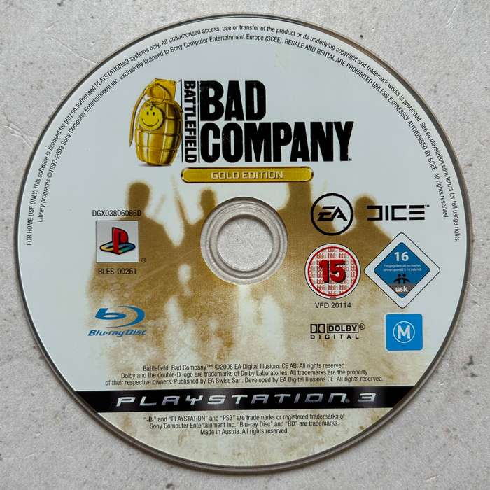 Battlefield Bad Company Gold Edition (PS3) - Disk Only
