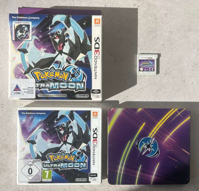 Pokémon Ultra Moon  Fan Edition (Nintendo 3DS)  Complete in Box with Steelbook