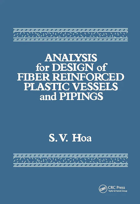 Analysis for Design of Fiber Reinforced Plastic Vessels - Hardcover