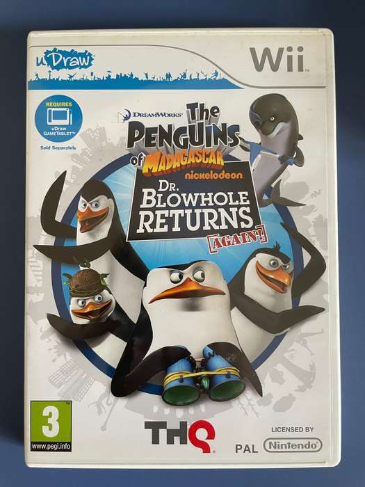 The Penguins of Madagascar Dr Blowhole Returns Again uDraw (Nintendo Wii)