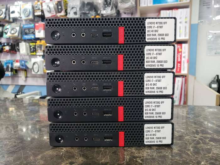 Lenovo ThinkCentre M720q Tiny Desktop PC  Intel i7-8700T 8th Generation, 8GB RAM, 256GB NVMe SSD