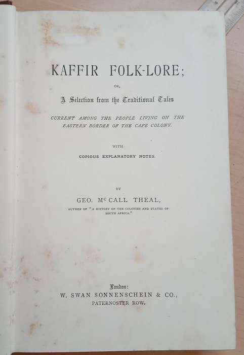 Kàffir Folk Lore  1882 First Edition by George McCall Theal