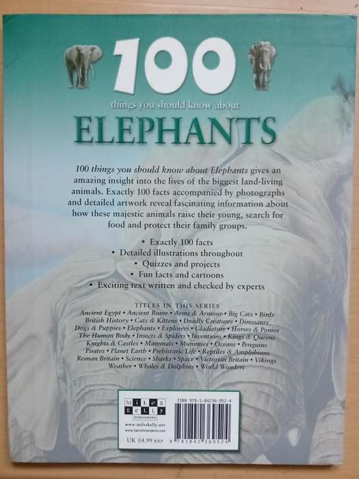 100 Things you should know about Elephants (de la Bedoyere)