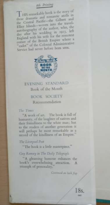 A Pattern of Islands-Arthur Grimble- 1953 1st edition 6th print