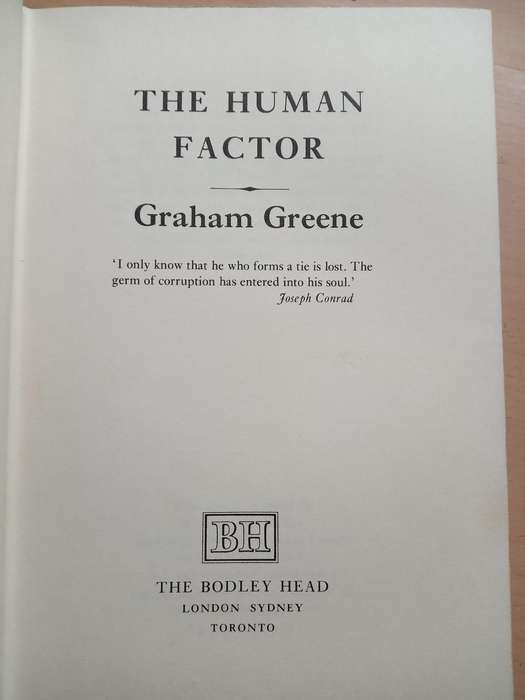 The Human Factor - Graham Greene 1st ed. 1978
