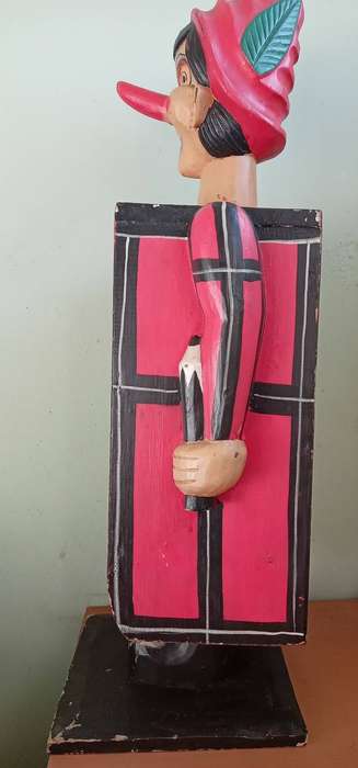 Vintage Pinocchio-handcarved cd stand