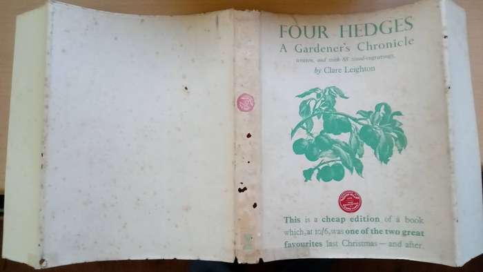 Four Hedges:  Clare Leighton 1935 1st Edition-A Gardener's Chronicle With 88 Wood Engravings