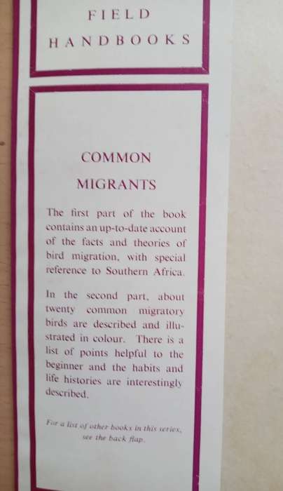 Longman's Field Handbook Common Migrants by J.M. Winterbottom