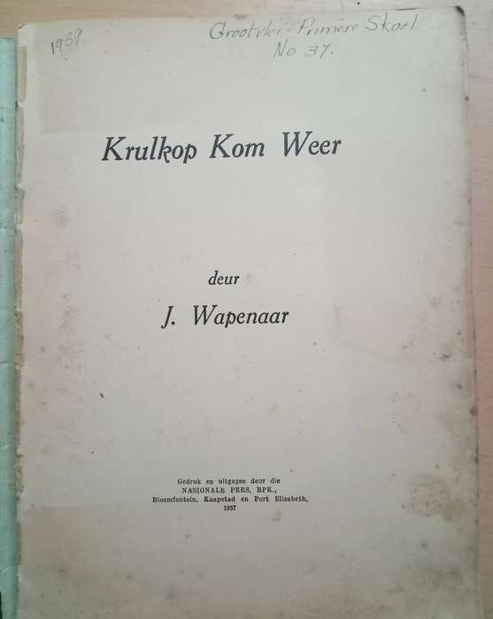 Krulkop Kom Weer deur J. Wapenaar 1937