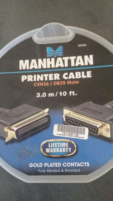 Manhattan 3m Parallel Printer Cable (CEN36 / DB25 Male)