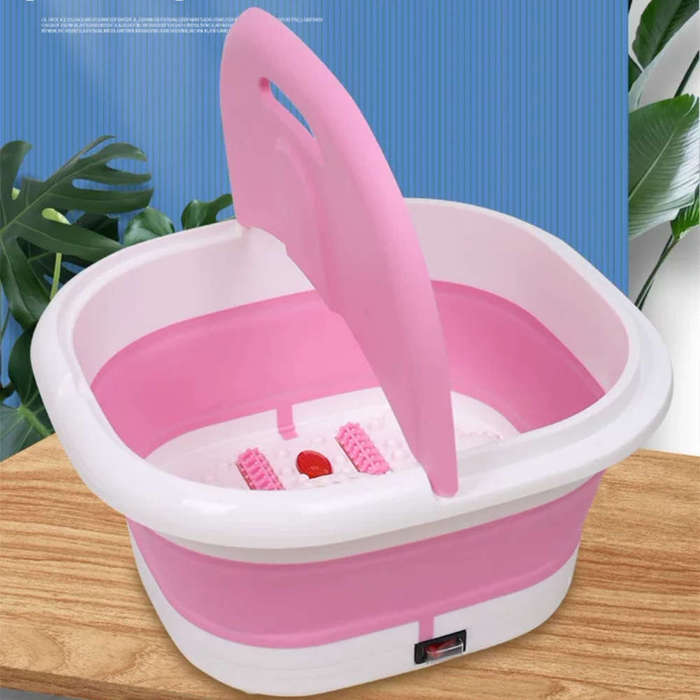 Folding foot tub electric heating massage foot bath with infrared